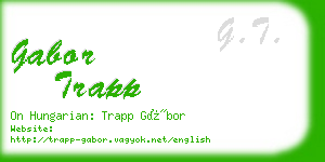 gabor trapp business card